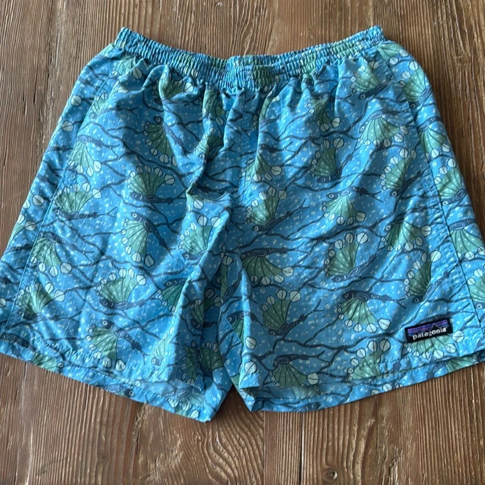 Patagonia Men's Baggies Shorts Hexy Fish Radar Blue small